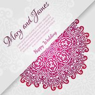 lacy vector wedding card template abstract circle floral ornament good N17