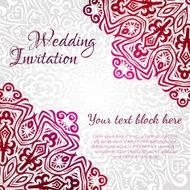 lacy vector wedding card template abstract circle floral ornament good N18