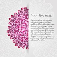 lacy vector wedding card template abstract circle floral ornament good N21