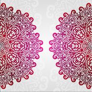 lacy vector wedding card template abstract circle floral ornament good N22