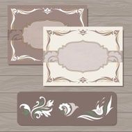Decorative cards vector template N2
