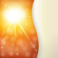 Autumn Sun Vector Card or Background