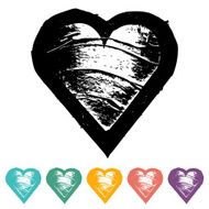 Hearts icons vector set of love signs N2
