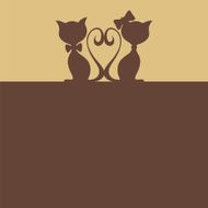 Abstract background with two cats