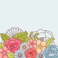 Invitation card with flowers N3
