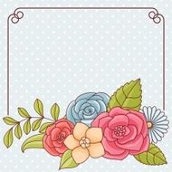 Invitation card with flowers N4