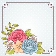 Invitation card with flowers N5