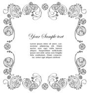 Ornamental frame with roses N11