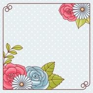 Invitation card with flowers N6