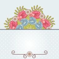 Invitation card with flowers N7