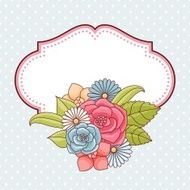 Invitation card with flowers N8