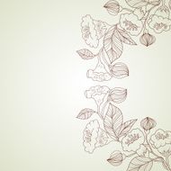 Abstract background with flowers in vintage style N24