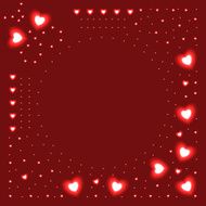 background of glowing hearts