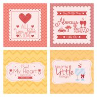 Set Of Different Love Cards Templates N3