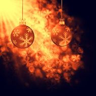 winter holiday christmas balls background