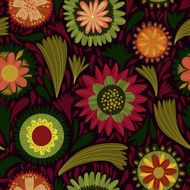 Retro flower seamless background Vector illustration N2