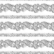 black swirls on a white background
