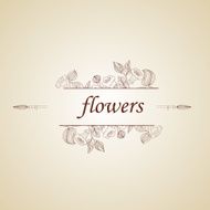 Abstract background with flowers in vintage style N26