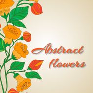 Floral spring background with swirls and flowers N4