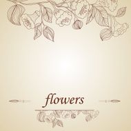 Abstract background with flowers in vintage style N28