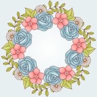 Invitation card with flowers N9