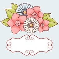 Invitation card with flowers N11