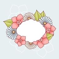 Invitation card with flowers N12