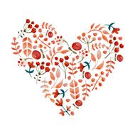 Watercolor heart N21