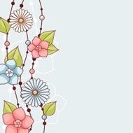 Invitation card with flowers N13