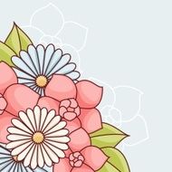 Invitation card with flowers N14