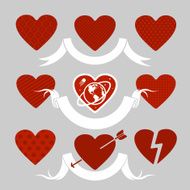 Set of symbols heart