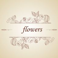 Abstract background with flowers in vintage style N31