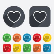 Heart sign icon Love symbol N15