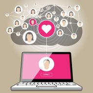 Digital romance via laptop
