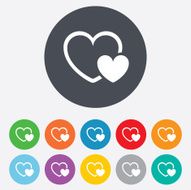 Hearts sign icon Love symbol N7
