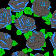 Seamless pattern with flowers roses floral illustration