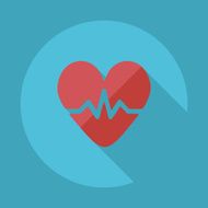 Flat modern design with shadow vector icons heart N2