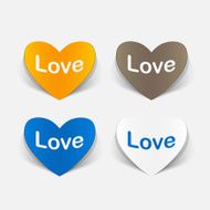 paper sticker Heart Love N4