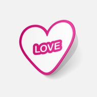 paper sticker Valentine&#039;s day Heart N7