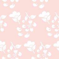 on a pink background seamless pattern of white flowers