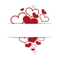 Hearts on a white background concept love Valentine&#039;s day