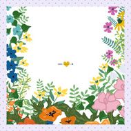 Floral card template N9