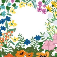 Floral card template N10