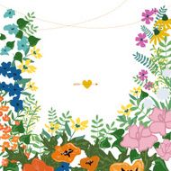 Floral card template N11