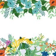 Floral card template N12