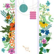 Floral card template N13