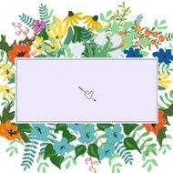Floral card template N14