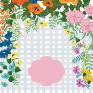 Floral card template N16