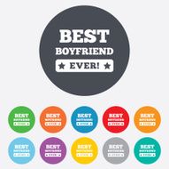 Best boyfriend ever sign icon Award symbol N3