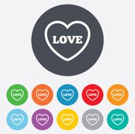 Heart sign icon Love symbol N18